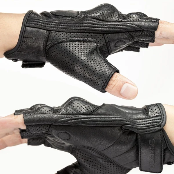 Leather Half Finger Gloves