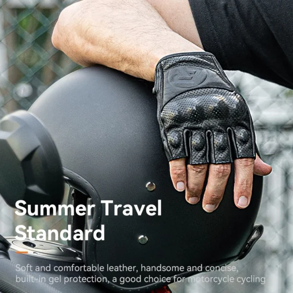 Leather Half Finger Gloves